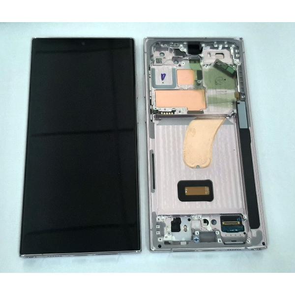 Pantalla lcd para Samsung Galaxy S23 Ultra SM-S918 GH82-30466D mas tactil negro mas marco lavanda Service Pack
