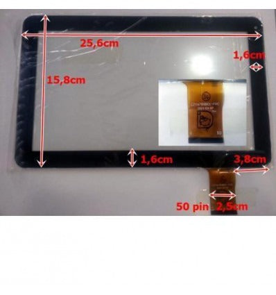Pantalla táctil repuesto tablet china 10.1 modelo 19"