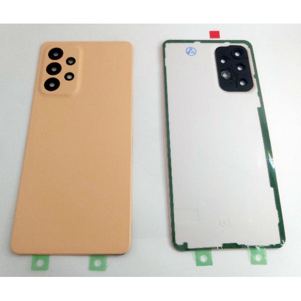 Tapa trasera o tapa bateria naranja para Samsung Galaxy A53 5G A536 mas cubierta de camara