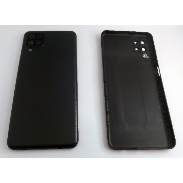 Carcasa trasera o tapa trasera negra para Samsung Galaxy A12 A125F mas cubierta camara
