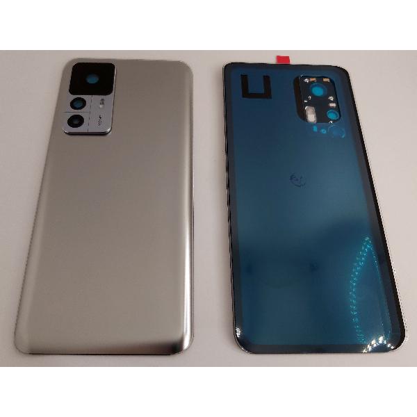 Tapa trasera o tapa bateria plata para Xiaomi 12T / 12T Pro 108 mp mas cubierta camara CSL