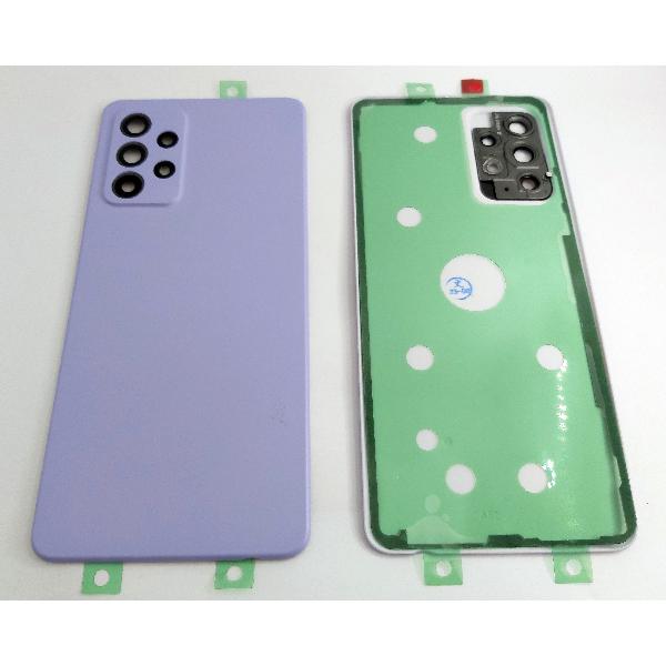 Tapa trasera o tapa bateria violeta para Samsung Galaxy A52 A525 / A52 5G A526 mas cubierta camara