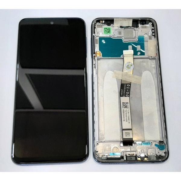 Pantalla lcd para Xiaomi Redmi Note 9s Note 9 Pro 560004J6A100 mas tactil negro mas marco azul Service Pack