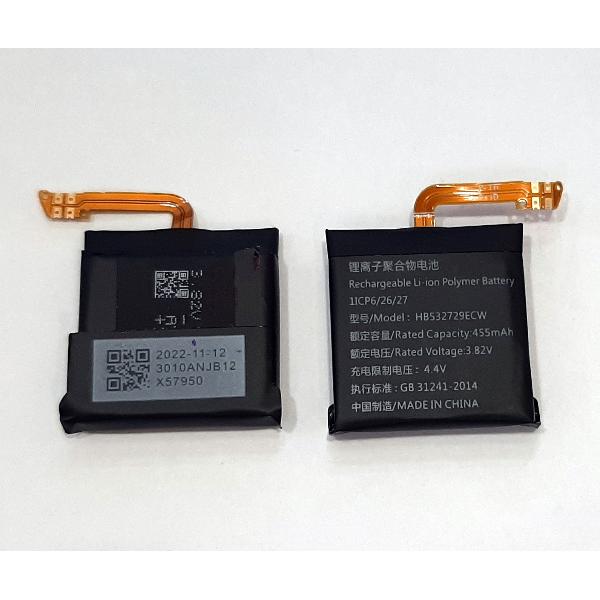 Bateria HB532729ECW 455mAh para Huawei Watch GT2 GT2 Pro
