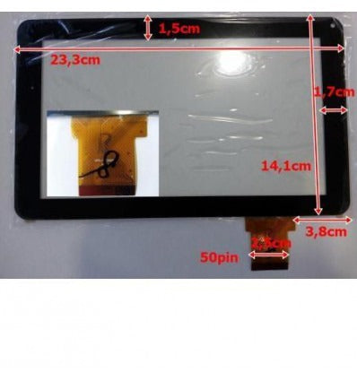 Pantalla táctil repuesto tablet china 9 modelo 16"
