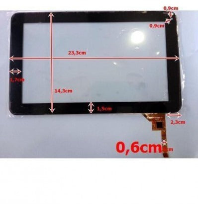 Pantalla táctil repuesto tablet china 9 modelo 17"