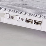 Base de refrigeración mars gaming mnbc2 para portátil 17.3 pulgadas 5 ventiladores blanca