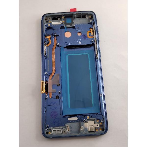 Pantalla oled para Samsung Galaxy S9 SM-G960F mas tactil negro mas marco azul calidad premium