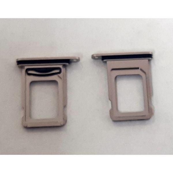 Soporte o bandeja dual sim blanca para IPhone 15 Pro A2848 A3101 A3102 A3104 15 Pro Max A3106 A2849 A3105 A3108