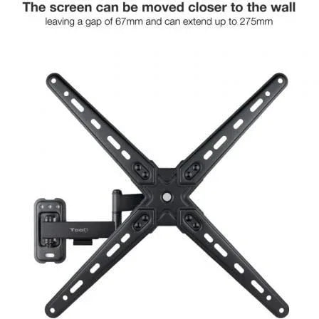 Soporte de Pared Extensible/ Giratorio/ Inclinable TooQ LP1356TN-B para TV de 13-55"/ hasta 25kg - PixelPlaza