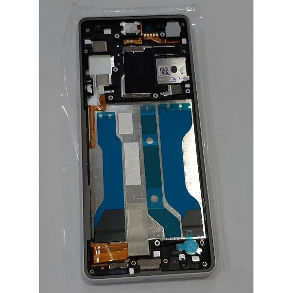 Pantalla lcd para Sony Xperia 10 V A5061091A mas tactil negro mas marco blanco Service Pack