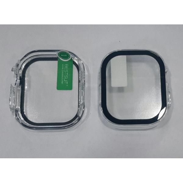 Protector cristal templado mas carcasa transparente para Apple Watch Ultra 49mm