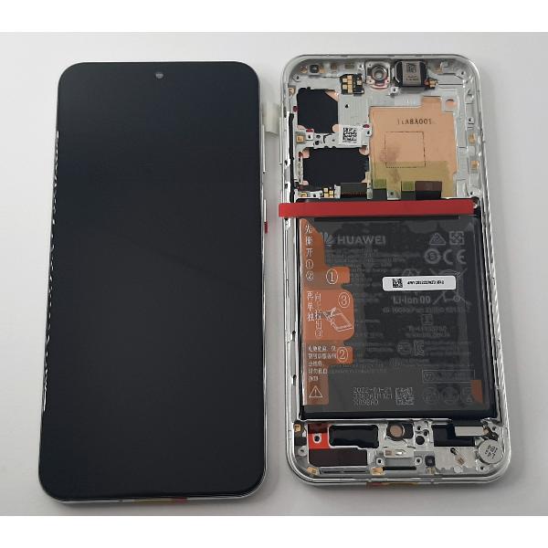 Pantalla lcd para Huawei P50 02354MYC mas tactil negro mas marco plata Service Pack