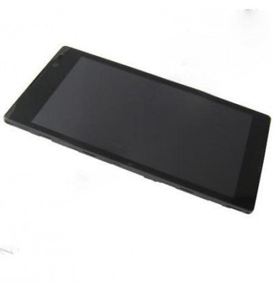 Sony Xperia C S39H pantalla lcd + táctil negro + marco