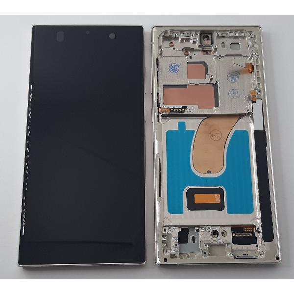 Pantalla oled para Samsung Galaxy S23 Ultra SM-S918 mas tactil negro mas marco dorado compatible