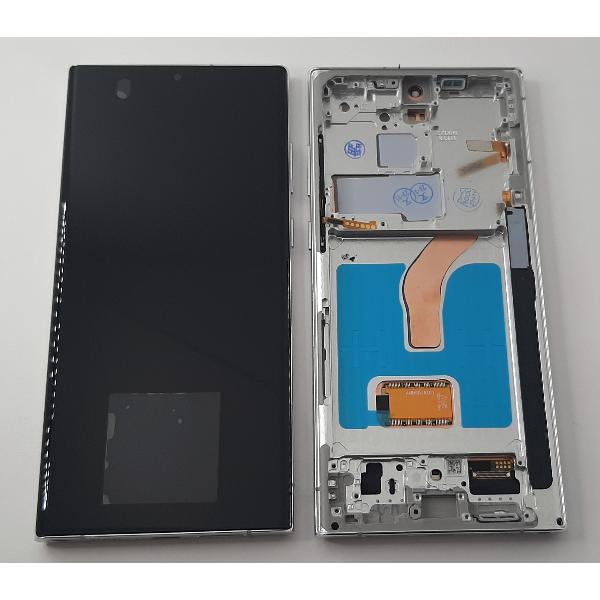 Pantalla oled para Samsung Galaxy S22 Ultra SM-S908B mas tactil negro mas marco dorado compatibe
