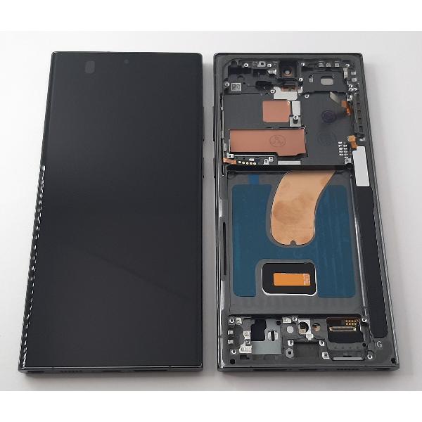 Pantalla oled para Samsung Galaxy S23 Ultra SM-S918 mas tactil negro mas marco verde compatible