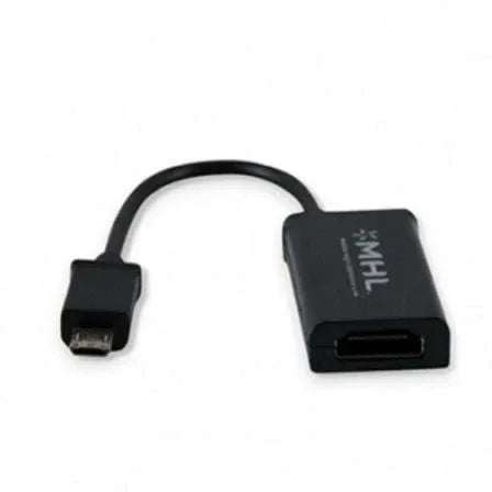 Cable MHL 11 Pines 3GO CMHL11 HDMI Macho - MicroUSB Macho/ Negro - PixelPlaza