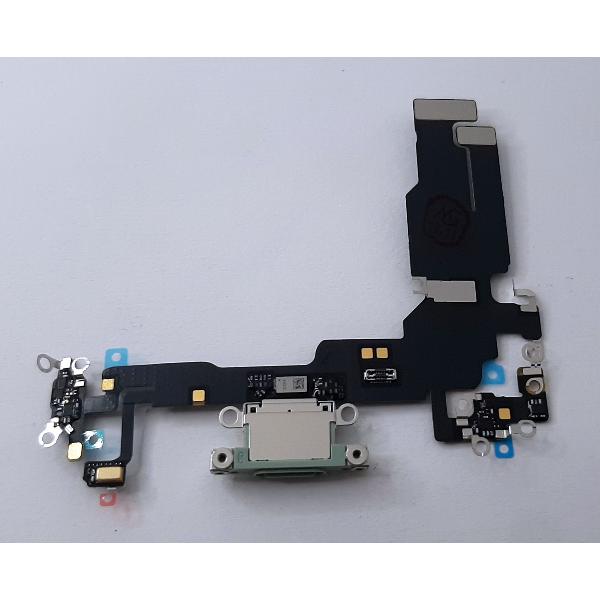 Flex puerto carga verde para IPhone 15 A3090 A2846 A3089 A3092 calidad premium