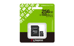 Tarjeta memoria micro secure digital sdxc 256GB Kingston canvas select plus clase 10 uhs - 1 + adaptador sd