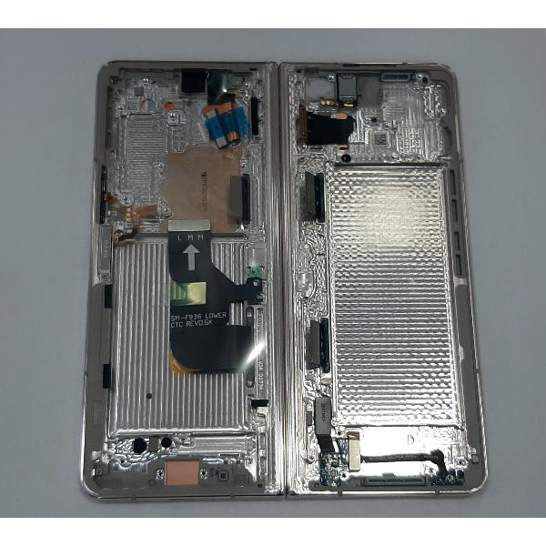 Pantalla lcd para Samsung Galaxy Z Fold 4 F936B GH82-29461C mas tactil negro mas marco beige Service Pack