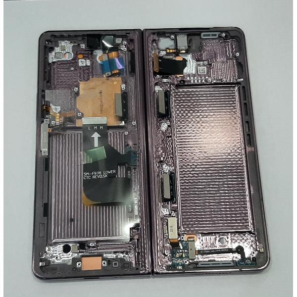 Pantalla lcd para Samsung Galaxy Z Fold 4 F936B GH82-29461D GH82-29462D mas tactil negro mas marco lila Service Pac
