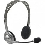 Auriculares Logitech H110/ con Micrófono/ Jack 3.5/ Plateados - PixelPlaza