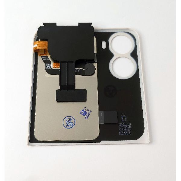 Pantalla lcd exterior para Oppo Find N2 Flip CPH2437 mas tapa superior dorada calidad premium