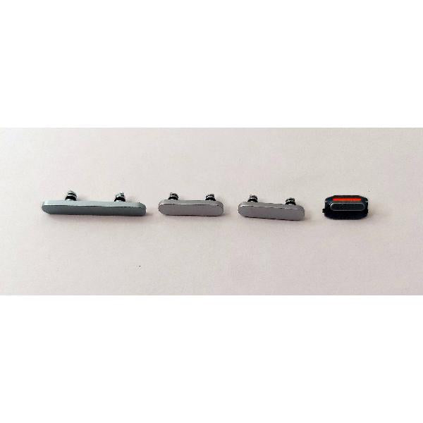 Set 4 botones azules para IPhone 15 A3090 A2846 A3089 A3092 IPhone 15 Plus A3094 A2847 A3093 A3096 calidad premium