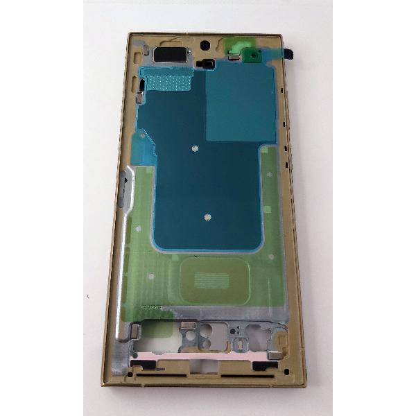 Carcasa central o marco amarillo para Samsung Galaxy S24 Ultra SM-S928B GH82-33399C Service Pack