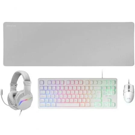 Pack Gaming Mars Gaming MCP-RGB3W/ Teclado RGB + Ratón Óptico + Alfombrilla XXL + Auriculares - PixelPlaza