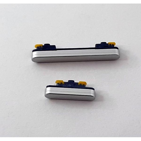 Set 2 botones plata para Samsung Galaxy S23 FE S711 calidad premium