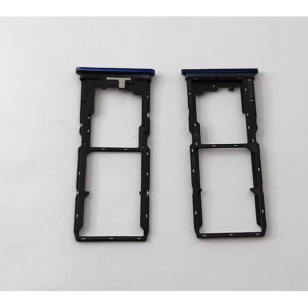 Soporte o bandeja dual sim azul para Vivo Y20S calidad premium