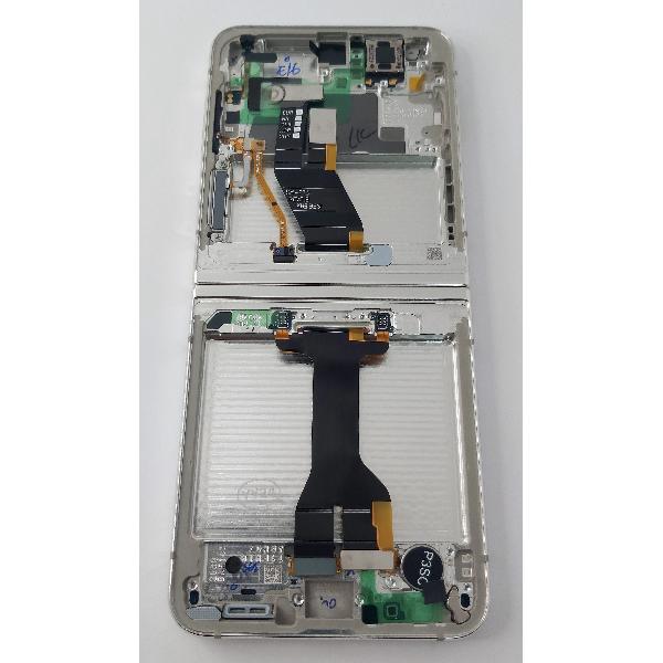Pantalla para Samsung Galaxy Z Flip 5 5G SM-F731B GH82-31828B mas tactil negro mas marco crema Service Pack