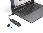 Hub USB Equip life a 4 x USB 3.2 - 1 x USB tipo c + adaptador USB tipo c