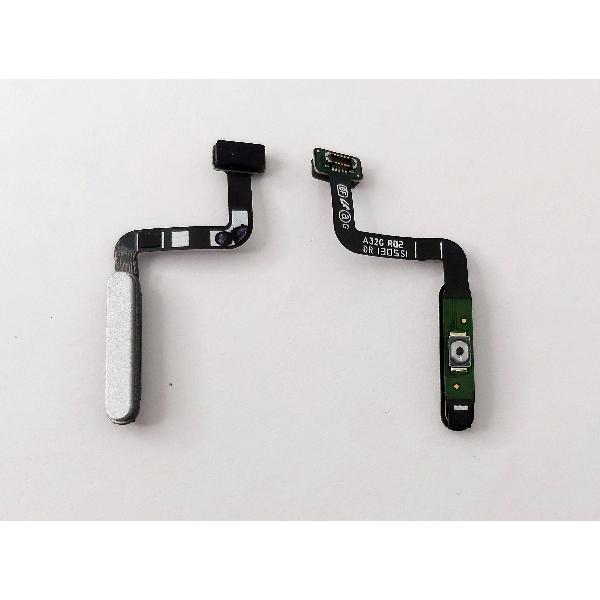 Boton power y sensor huella dactilar plata para Samsung Galaxy A32 5G A326 calidad premium