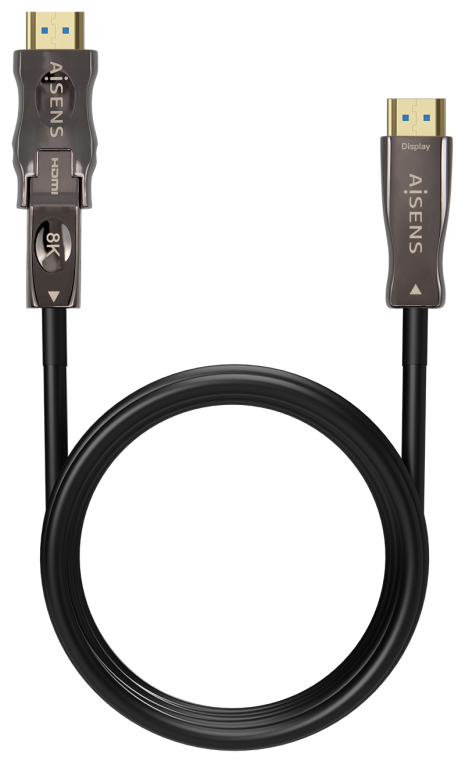 Cable HDMI 2.1 AOC 8K Desmontable Aisens A153-0646/ HDMI Macho / D Macho - HDMI Macho/ 30m/ Negro