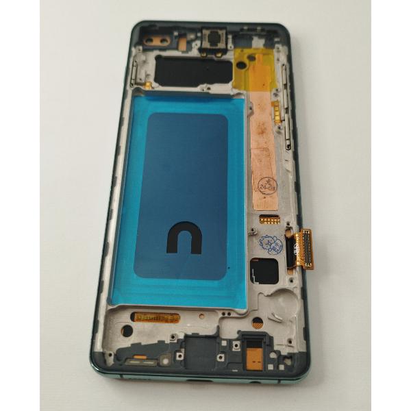 Pantalla lcd para Samsung Galaxy S10 Plus G975F mas tactil negro con marco TFT verde