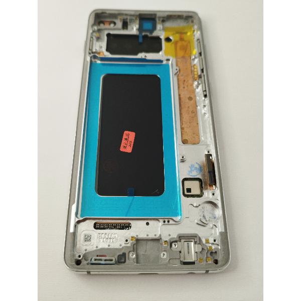 Pantalla para Samsung Galaxy S10 Plus G975f mas tactil negro con marco plata calidad premium