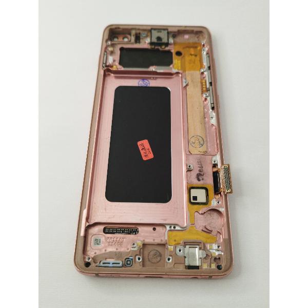 Pantalla para Samsung Galaxy S10 Plus G975f mas tactil negro con marco dorado calidad premium