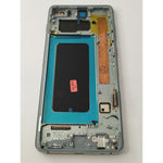 Pantalla para Samsung Galaxy S10 Plus G975f mas tactil negro con marco verde calidad premium