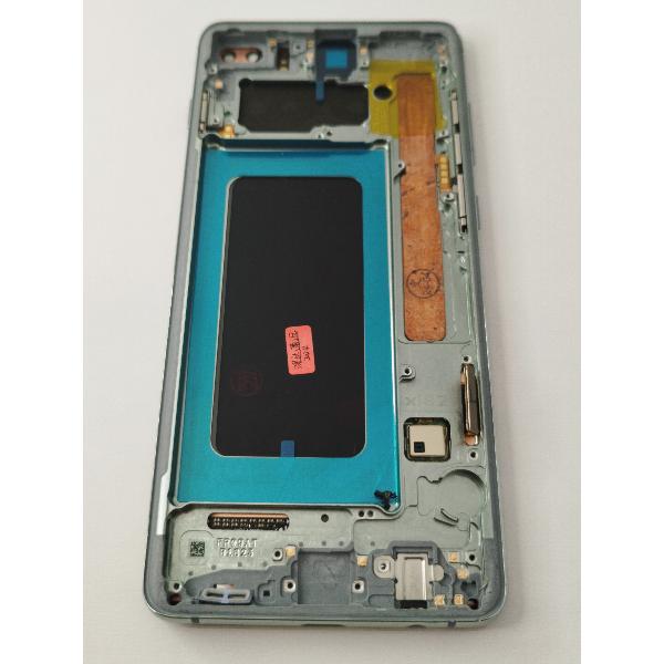 Pantalla para Samsung Galaxy S10 Plus G975f mas tactil negro con marco verde calidad premium