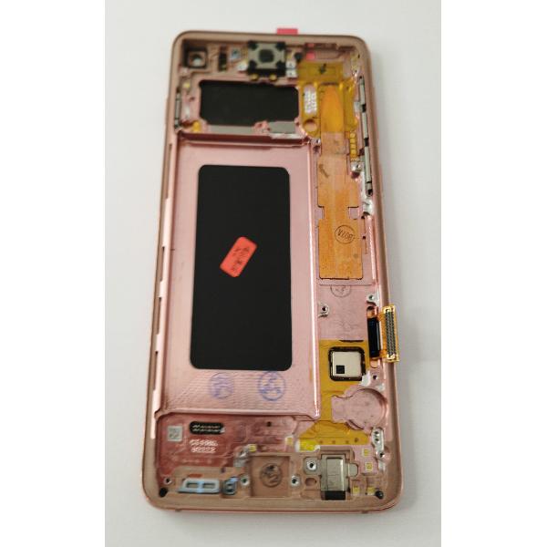 Pantalla lcd para Samsung Galaxy S10 G973F mas tactil negro con marco dorado calidad premium