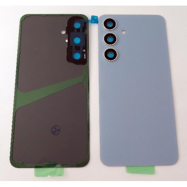 Tapa trasera o tapa bateria azul para Samsung Galaxy S24 S921 con lente de camara