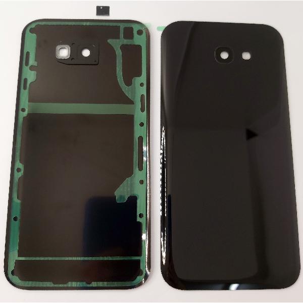 Tapa trasera o tapa bateria negra para Samsung Galaxy A7 2017 A720F con lente de camara