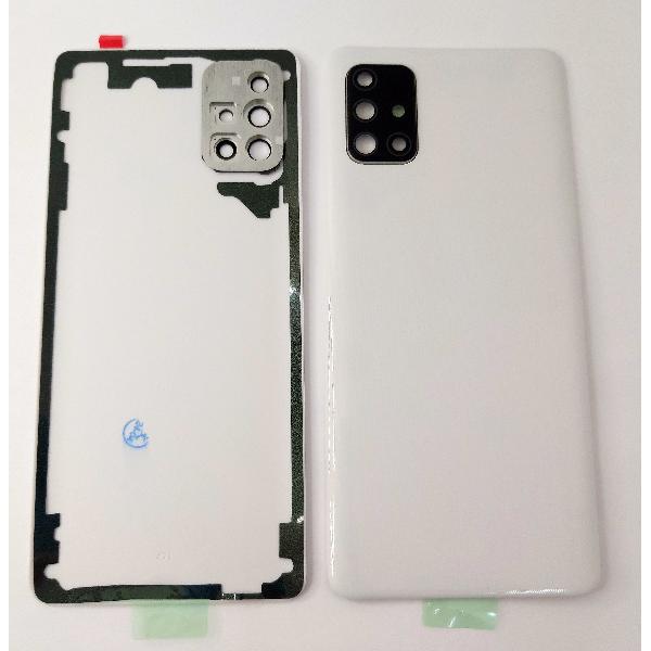 Tapa trasera o tapa bateria blanca para Samsung Galaxy A71 A715 con lente de camara