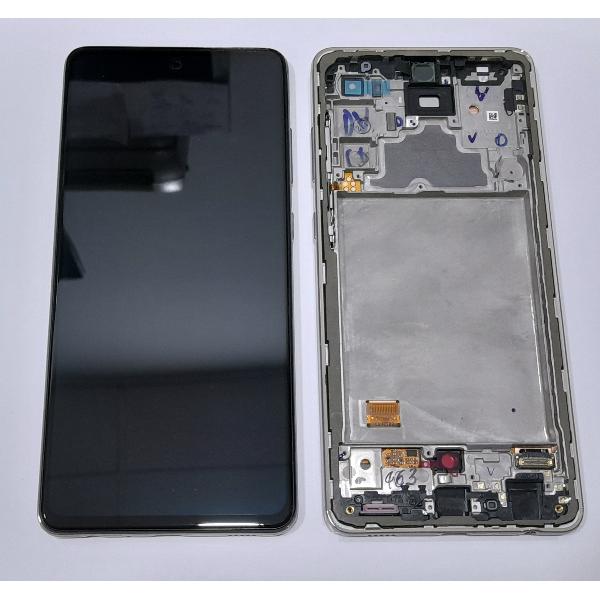 Pantalla lcd para Samsung Galaxy A72 A725 GH82-25460D SM-A725F mas tactil negro mas marco blanco Service Pack Premi