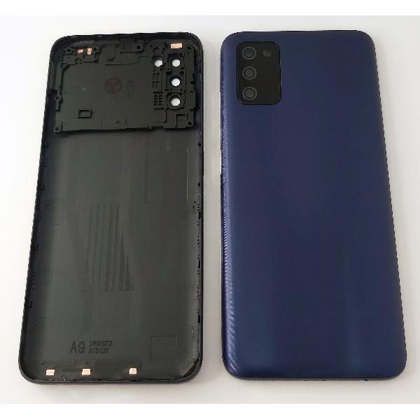 Tapa trasera o tapa bateria azul para Samsung Galaxy A03S A037G mas lente de camara