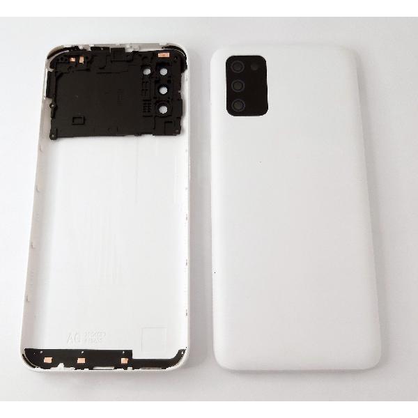 Tapa trasera o tapa bateria blanca para Samsung Galaxy A03S A037G con lente de camara