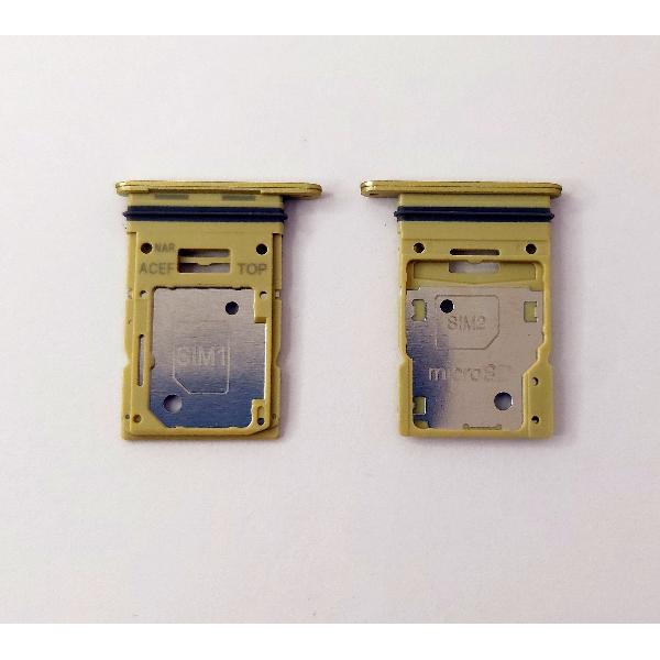 Soporte o bandeja sim amarilla Dual sim para Samsung Galaxy A35 calidad premium